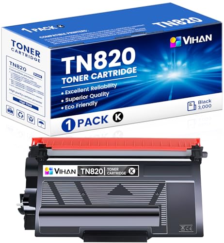 Image of Vihan TN-820 Black Toner Cartridge Replacement for Brother TN850 Toner Cartridge HL-L6200DW MFC-L5850DW HL-L5200DW MFC-L5700DW MFC-L5900DW Printer