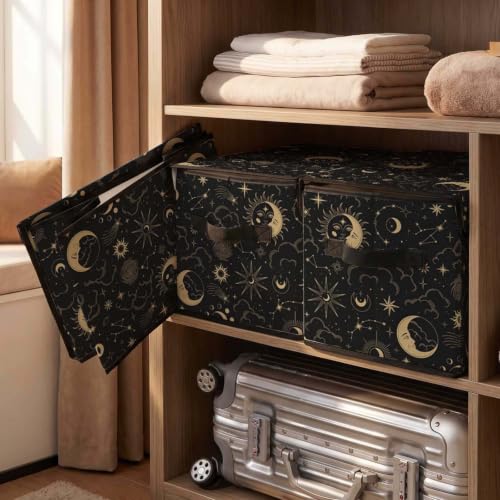 Image of Fabric Storage Bins with Lids,Under Bed Storage Containers 3Pack | Stackable Clothes Storage Bins with Lids,Closet Organizers Fabric Box for Home and Office,Blanket Clothes Organizers