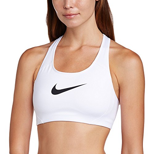 Image of NIKE High Compression Swoosh Ladies Bra (White /Black, X-Small)