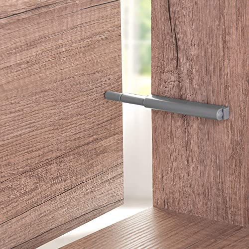 Gedotec Druckschnapper Kunststoff Automatik-Schnapper Push-to-Open Türöffner Grau - SLIM | Türschnapper stark | Drucköffner für Schranktüren | 2 Stück - Möbelschnäpper Schublade & Schranktüren