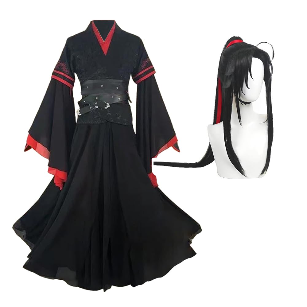 Zhongkaihua Wei Wuxian Cosplay Costume Wei Ying Chinese Ancient Hanfu Anime Role Play Uniform Outfit Halloween Fancy Dress up Party Carnival