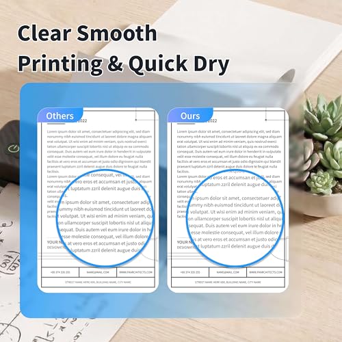 Image of Thermal Printer Paper 8.5 x 11 Inch, 100 Sheets US Letter Size Thermal Paper, Compatible with A42 Thermal Portable Printer