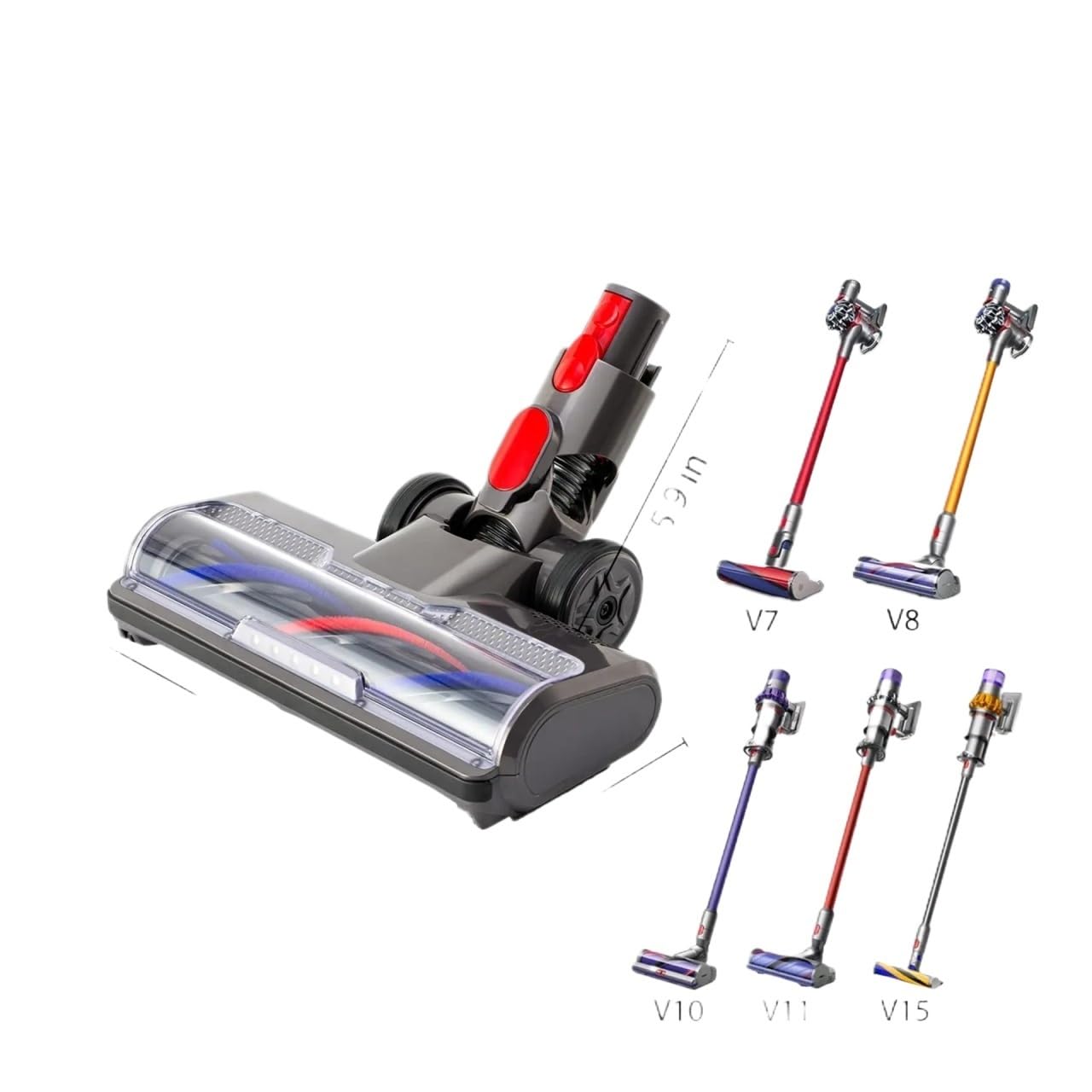 Staubsauger-Bürstenkopf-Ersatzteile, Kompatibel Mit Dyson,