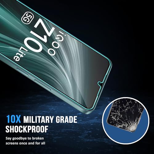 Image of ArmourPro Tempered Glass for IQOO Z10 Lite /Vivo T4 Lite - 9H Anti Scratch Screen Protector, Edge to Edge Coverage, HD Clarity, Smooth Touch, Case Friendly | Black, Pack of 2