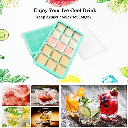 2 Pack de Moldes de Silicona para Cubos de Hielo miniatura 6