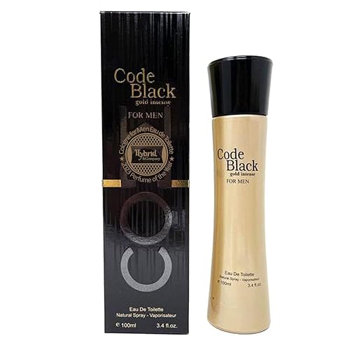 Miniatura 4 de Hybrid & Company Black Code Intense Gold Colonia para hombre, Eau De Toilette Natural Spray aroma masculino, 3.4 onzas líquidas