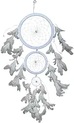 Filtro dos Sonhos 60cm Apanhador Branco Grande Decoração