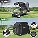10L0L Golf Cart Cover 2/4/4+2 Passenger for Yamaha EZGO Club Car, Heavy Duty 420D Waterproof Windproof Durable Polyester Golf Cart Cover with 3 Zipper Doors for All-Weather Protection - Black