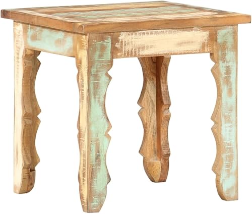 Miniatura 6 de Mesa de centro de 15.7 x 15.7 x 15.7 pulgadas, mesas de madera maciza recuperada para sala de comedor, mesa de centro para sala de estar, mesa de