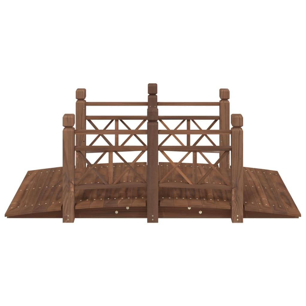 vidaXL Ponte Giardino Ringhiere 150x67x56cm Legno Massello Abete Rosso