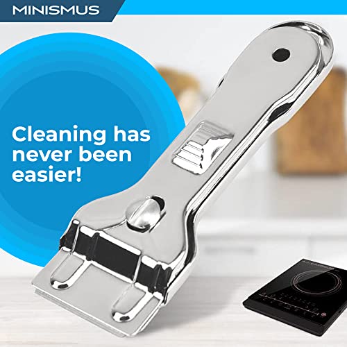 Foto von Minismus Feldschaber - Reinigungsschaber Kochfeldschaber mit 5 Ersatzklingen - Küche Glaskeramik Schaber Glasschaber - Küchenschaber - Kratzer
