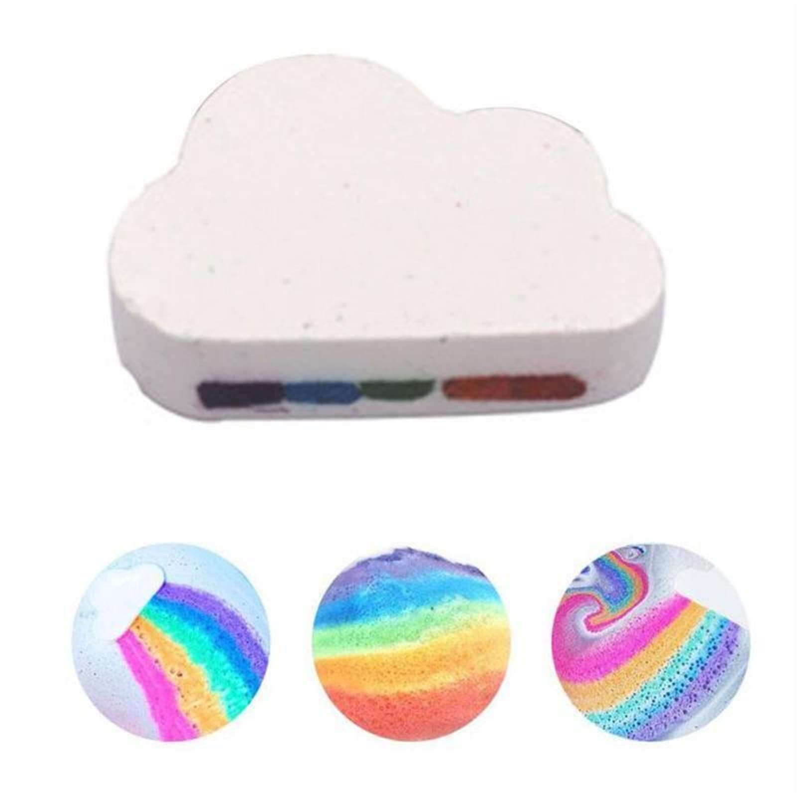6pcs Blasen Kleiner Badkörper Meersalz Ball Regenbogen Seife Wolkenbad Salz Bubble Bad Bomben Ball for weiblich SPA Badebomben (Smell : Clouds)