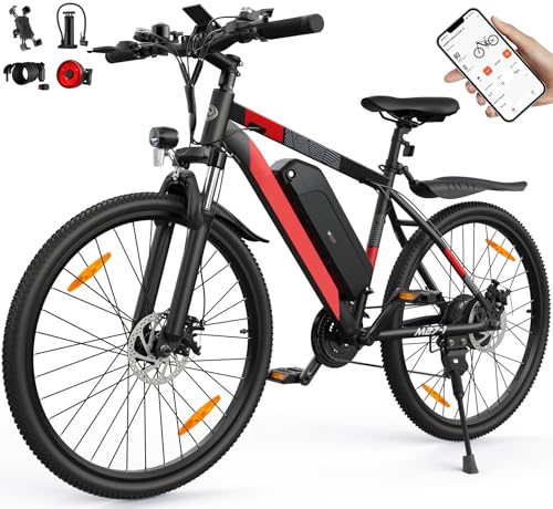 AOIHO Bicicleta Electrica, 27.5' Bicicleta Electrica Montaña con Extraíbles Bateria 48V 13Ah Motor de 250W, Alcance de 55-100KM, EBike 21 Velocidad...