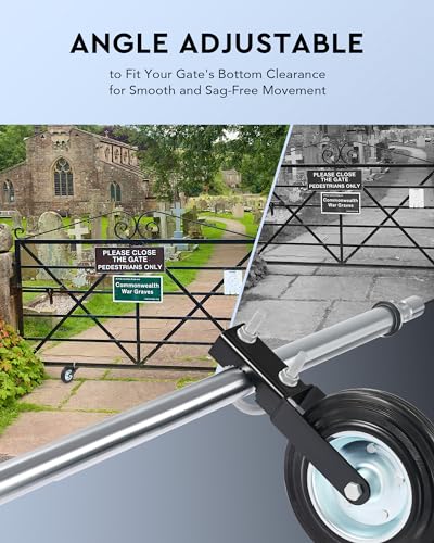 CO-Z Pacote com 2 rodas de portão resistentes de 20 cm para portão de rolamento, capacidade de 226,8