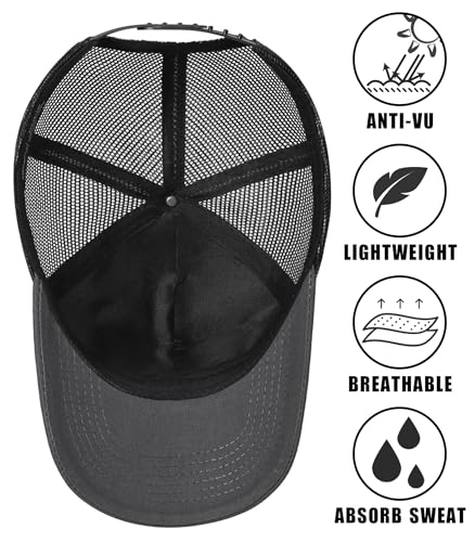 Image of American Flag Trucker Hat,USA Hat for Men Women Snapback Baseball Cap Adjustable Breathable Mesh Side Durable Hats