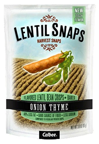 Harvest Snaps Lentil Snaps Onion Thyme - Pack of 3, 3.0 Ounce Each