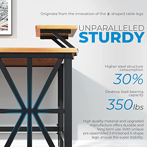 Greenforest L Shaped Desk With 2 Monitor Stand, 50.4 Inch Reversible Corner Computer Desk For Home Office Study Gaming Workstation Crafting Table For Small Spaces, Easy Assembly, Walnut #TOP3