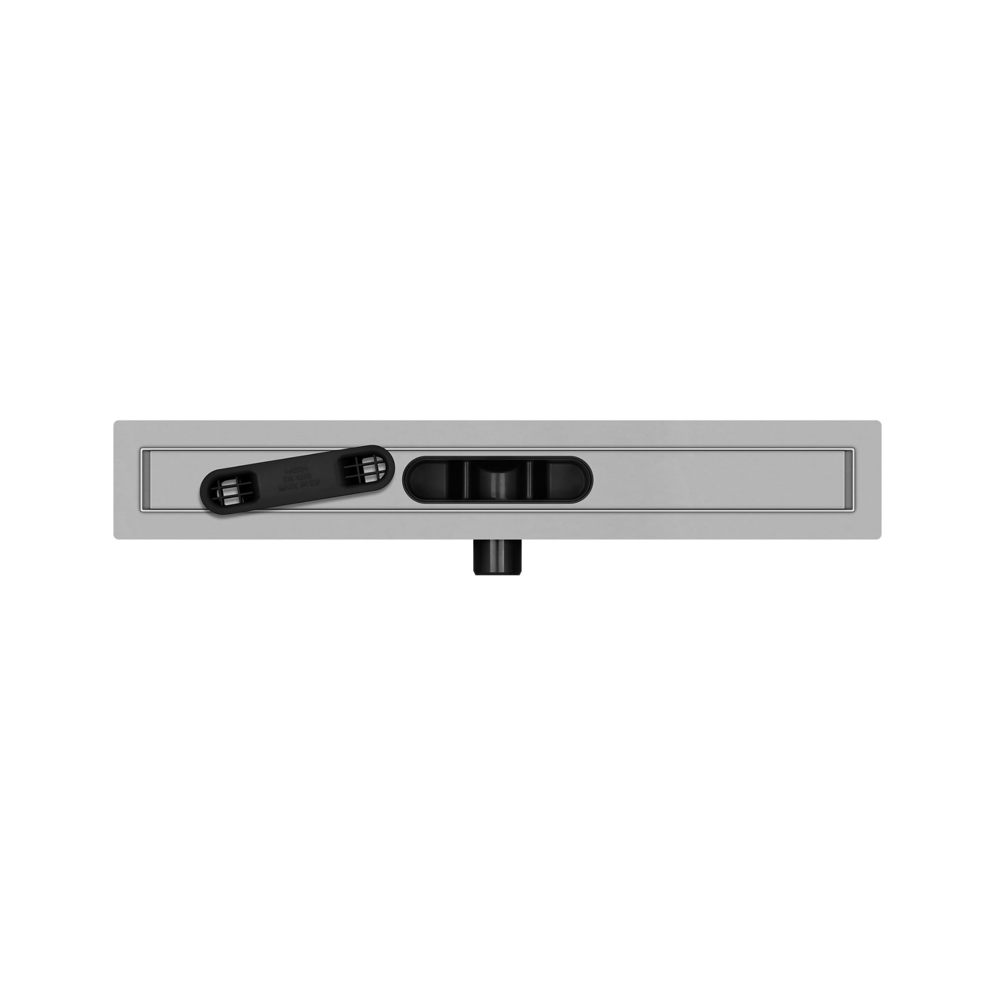 Canaleta de ducha Premium SLX Duo – Acero inoxidable AISI 304, óxido enlosable, sifón Ø50, colador de pelo, patas de montaje, manguito de sellado, 60 a 100 cm (60 cm)