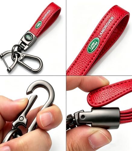 Image of Genuine Leather Car Keychain Key Ring Accessories New