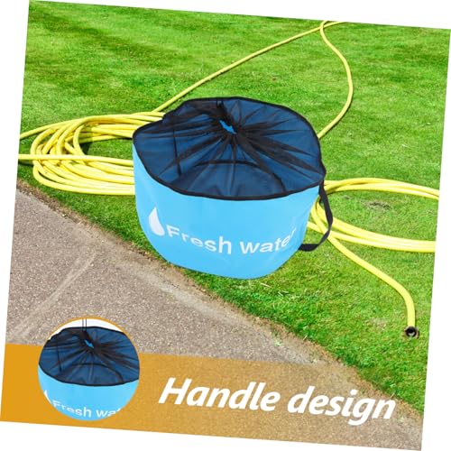 Image of NUOBESTY RV Hose Storage Bag with Handle - 18x18x10 Inch Oxford Cloth Organizer Electrical Cords & Camper Tools Blue Storage Pouch for Garden Hoses, Miscellaneous Items