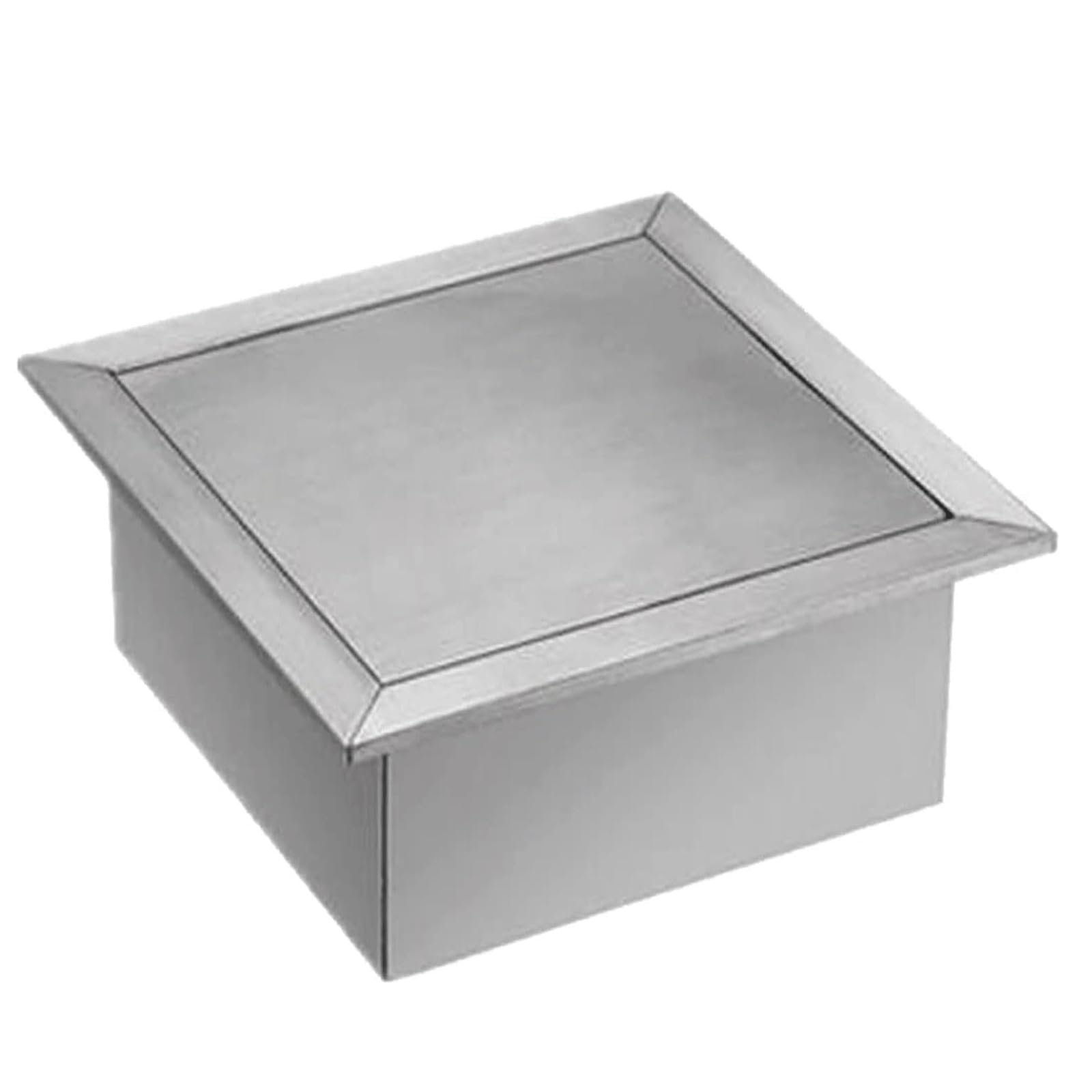 MUYRJLZX Trash Chute Lid Stainless Steel Waste Chute Lid Trash Can Lid Square Countertop Trash Grommet Swing Built-in Trash Flip Lid(180mm)