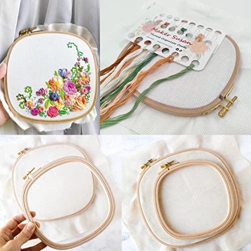 Image of Maker Susan Giant Size (16 inch X 16.5 inch) (XXX-Large) Beechwood Square Embroidery Hoop, Cross Stitch Hoop and Frame, Punch Needle and Quilting Hoop for Embroidery, Cross Stitch (Giant Size)