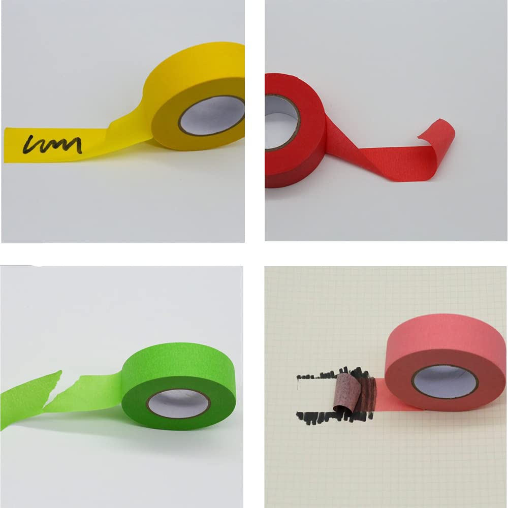 2 Rollen Abdeckband, 20 m Länge, strukturiertes Papierband, beschreibbares Malerband, Klebeband zum Malen, Basteln, Dekoration (30 cm, gelb)