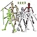Lechonix 6 Pack T13 Action Figures Set, Skeleton Action Figure, Dummy 13, Titan 13 Mini Skeletons, Action Figures for Boys 3D Printed Toys Multi-Jointed Movable for Party Gifts, DIY Assembly Required