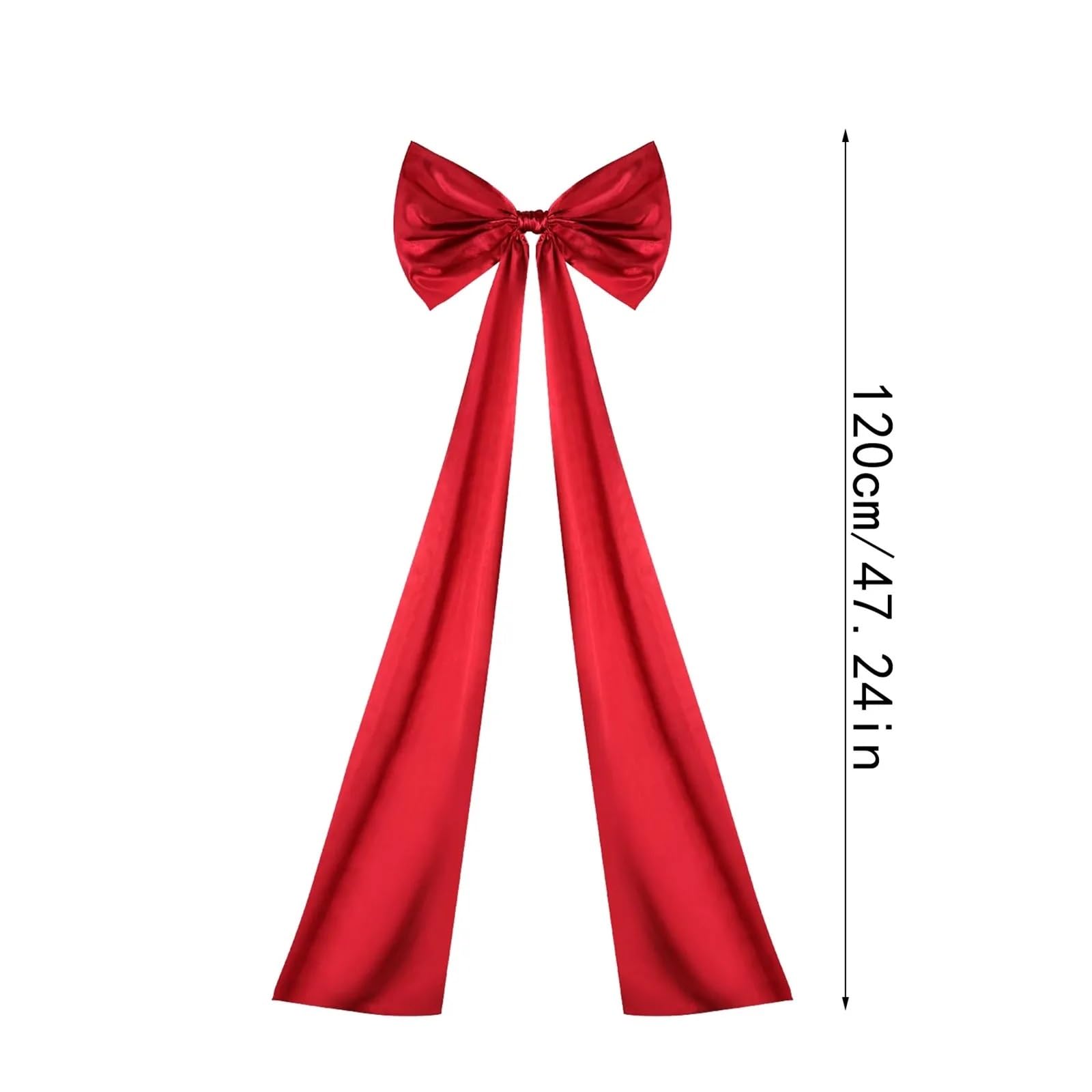 Schleifen Weihnachten 120 cm extra große rote Schleife aus Satinband mit Langen Bändern for Weihnachtsbaumspitzen, geeignet for Zuhause, besondere Anlässe und Kleider for Damen(Red)