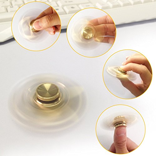 Image of Hand Spinner High Speed Brass Metal EDC Fidget Toys Relieving ADHD, Anxiety, Stress and Boredom