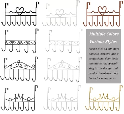 WBDXWB Türhaken, Türaufhänger für Mantel, Handtuch, Tasche, Bademantel (1 Stück, Bronze)