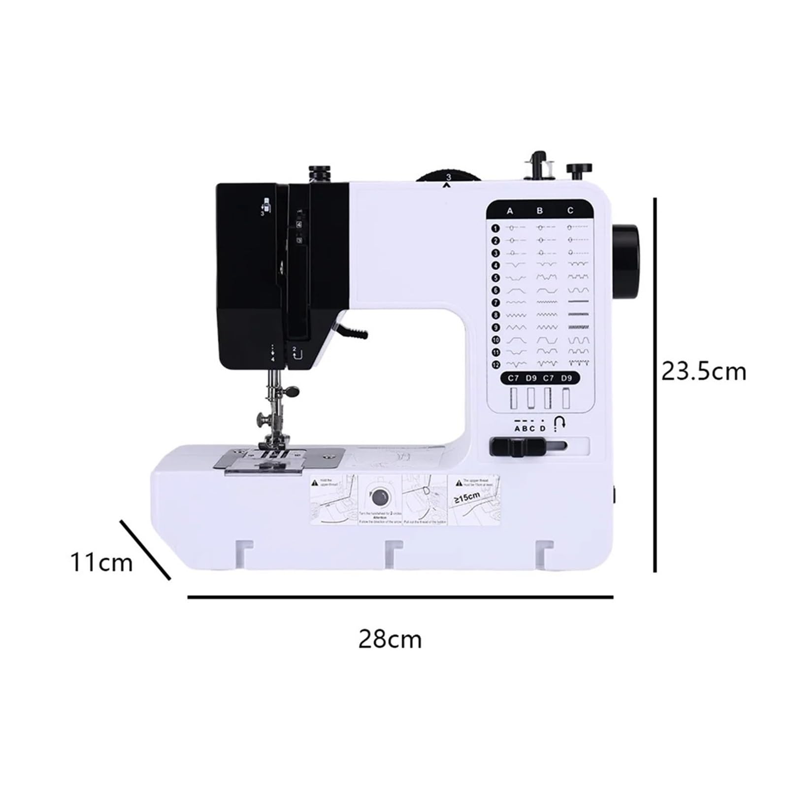 Máquina De Coser Portátil, Práctica, Mini, Con Pie Prensatelas Reemplazable, 40 Puntadas, Botón Inicio For Overlock, Eléctrica, Pedal Mesa
