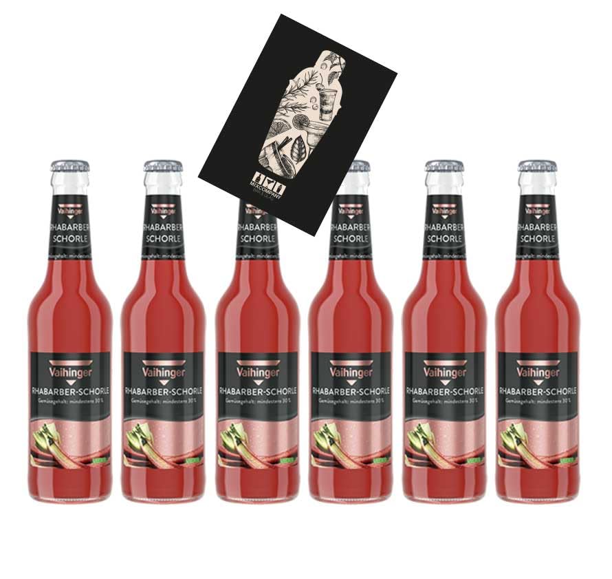 Generisch Vaihinger Rhabarber Schorle 6x 330ml inkl. Pfand MEHRWEG + Mixcompany Grußkarte