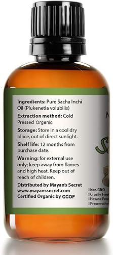 Miniatura 2 de Mayan's Secret Aceite de Sacha Inchi - Omega-3-6-9 orgánico certificado por USDA