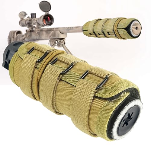 Suppressor Cover Wrap 6 Inch for Silencerco 2400F Burn Proof Silicone Suppressor Wrap Silencer Covers Sleeve with Heat-Resistant Fiberglass & Silicon Lining for Hunting Gun Silencer Protection