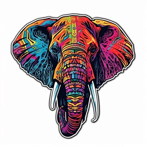 Image of Yoonek Graphics Elephant Vinyl Decal Sticker for Car Window, Laptop, and More. #1930Option14-4
