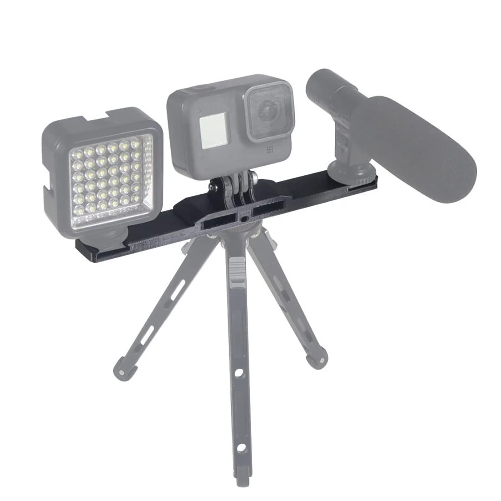1/4 FLASH A vite doppio pollice attacco adattatore fotocamera hot shoe freddo per GoPro-DSLR EUR