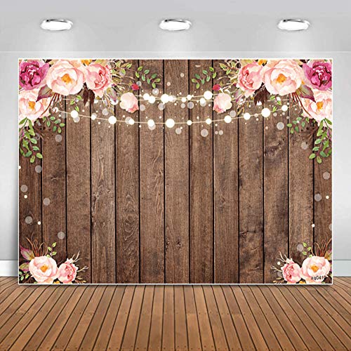 Sensfun fondo floral rústico 7x5ft para fotografía miniatura 1