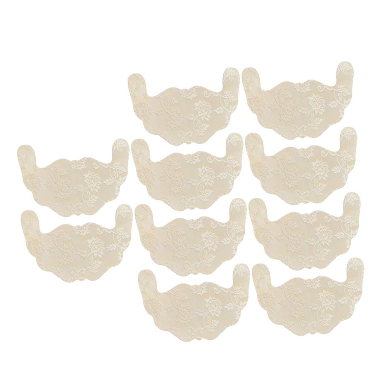 30 Piezas etiqueta engomada del sujetador invisible push up adorno de encaje de la vendimia parte superior del tubo push up sujetador sin tirantes empanadas de silicona Khaki