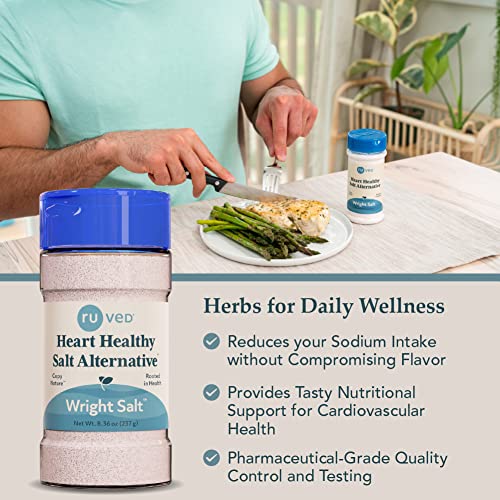 Ruved Wright Salt, Flavorful Alternative Salt, Healthy Blend With Himalayan Pink Salt, Electrolyte Rich Multimineral Blend, 8.4 Ounces #TOP1