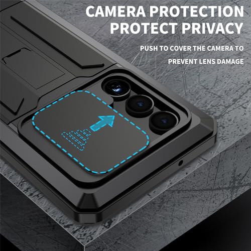 Coque antichoc Samsung S24 résistant aux chutes avec couvercle coulissant