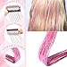 Hair Tinsel 12 Pcs Clip in Hair Tinsel Kit for Girls 22 Inch Glitter Fairy Tinsel Hair Extensions Colorful Heat Resistant Party Festival Accessories for Women Kids (pink/multicolor-12 Pcs)