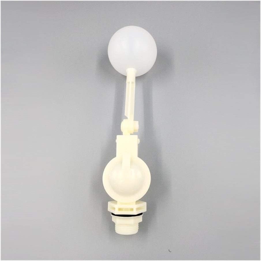 Liquid Water Level Control DN15 1/2 DN20 3/4 Inch DN25 1 Inch BSPT Thread Plastic Float Valve Ball Tank Pool Adjustable Float Valve(DN20)