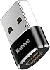 Baseus, Computer/Phone Mini Hub Adapter, Black, 3A, Input: USB Type A 2.0, Output: USB Type C, Travel Size, Lightweight