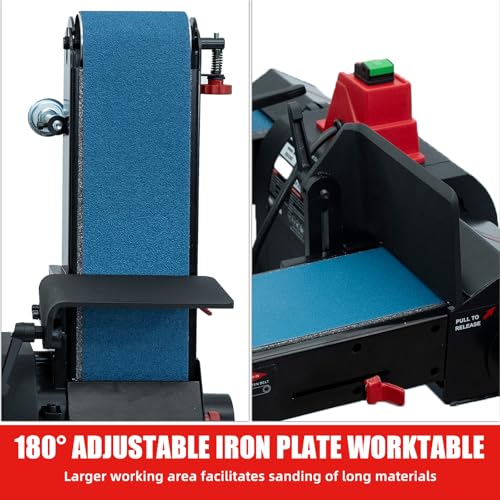 Image of BUCKTOOL Dual Belt Sander for Knife Sharpening,4x36 inch Belts,1HP,2160FPM
