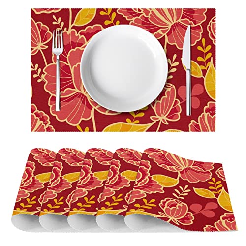 Set de table antidérapant thermique pour protéger la table des taches et brûlures lot de 6 - 3