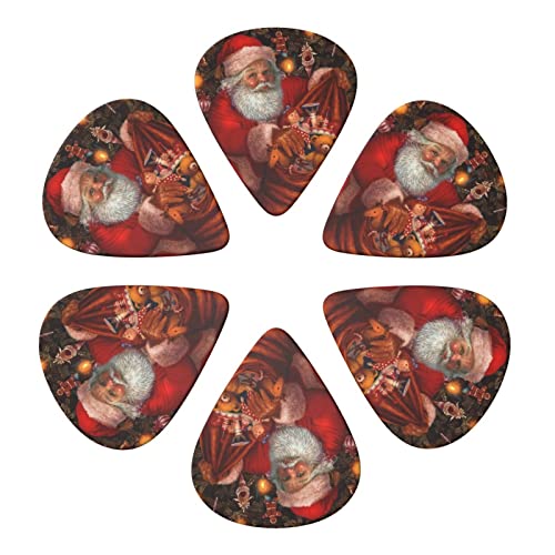 Santa’s Gift Bag Lot de 6 médiators pour guitare acoustique, guitare électrique, basse, ukulélé – fins, moyens et épais. - Les Beatles, Paul McCartney, John Lennon, RIngo Starr, George Harrison Santa's Gift Bag Lot de 6 médiators pour guitare acoustique, guitare électrique, basse, ukulélé – fins, moyens et épais. – Image 5