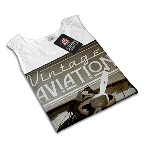 Wellcoda Vintage ▾ Aviazione Uomini Canotta Retro