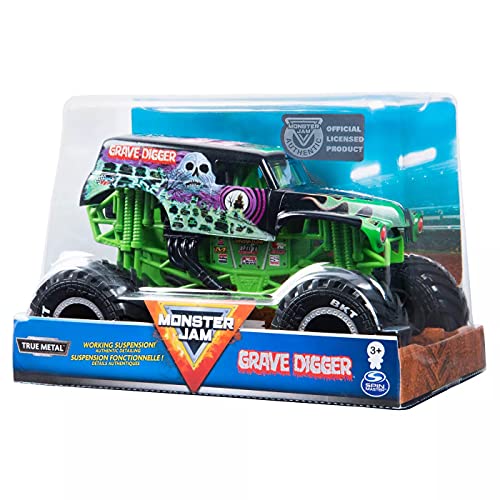 Monster Jam, Official Grave Digger Monster Truck, Die-Cast Vehicle, 1:24 Scale #TOP2