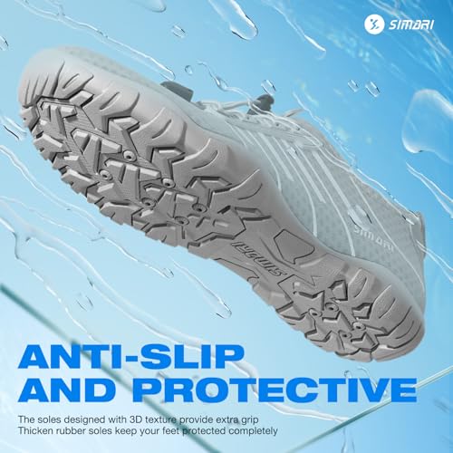 Image of SIMARI Water Shoes for Women Men - Barefoot Quick-Dry Aqua Socks | Lightweight Swim Shoes for Surfing, Swimming, Beach Sports, Kayaking, Diving | Non-Slip Design